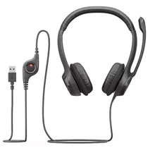 Auriculares Logitech Com Fio Usb H390 H390 Negro