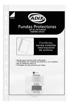 Fundas Protectoras Plasticas Transparente Oficio 100 Un Adix