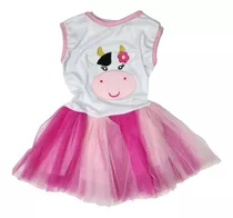 Vestido Disfraz Vaca Lola Manga Corta Tutu