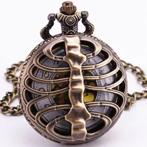 Reloj Collar Coleccionable Esqueleto Steampunk