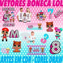 Vetores Corel Draw Boneca Lol Pacote Artes Sublimação