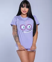 Camiseta Feminina Randall Monstros Sa Desenho Roupa Adulto