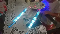 Nave Enterprise 1701-b Startrek Pintada E Iluminada Raridade