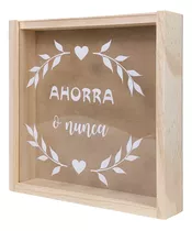 Alcancía En Madera Proyectarte, Varios Mensajes, Decoración