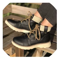 Botas Mujer Borcegos Plataforma Baja Cordones Botineta 58/11