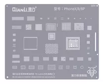 Stencil iPhone 8 - 8 Plus - X - Qianli - Qs04 - Plata - Orig