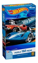 Quebra Cabeça Hot Wheels 150 Peças Infantil Carros Grow Nf