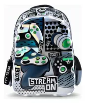 Mochila Espalda Gamer 18 Pulgadas Footy. My Toys Color Verde