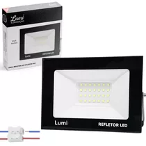 Kit 3 Refletor Super Led Holofote Pro 100w Bivolt Prova D'água Cor Da Luz Branco Frio Lumi