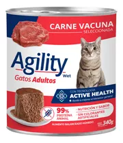 Alimento Húmedo Agility Para Gato Adulto Sabor Carne En Lata De 340g