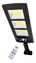 Luminária Solar Poste Led Controle Remoto 300w Cor Preto 3 Treliça 300w 3.7v