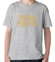 Remera Gris Niño Sublimada Personalizada Luciano ´pereyra