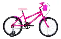 Bicicleta Aro 20 Infantil Mtb Girl Com Roda Lateral Cor Pink