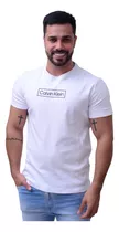 Camiseta Calvin Klein Masculina Logo Retângulo Cores