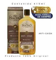 Champu Tio Nacho Antiedad Menos Canas X10 Jalea Real 415ml