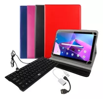 Capa Case P/ Tablet 10 Polegadas Kit Teclado Otg Universal