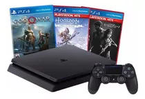 Sony Playstation 4 500gb Ps4 Slim + 3 Jogos- Nf E Garantia