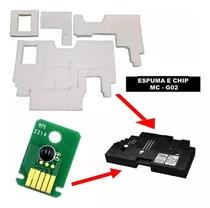 Kit Chip + Esponja Almofada Tanque Canon Mc-g02 G3160 G2160