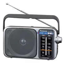 Radio Am/fm Panasonic Rf-2400d Portátil Color Plateado 110v Pilas O Adaptador