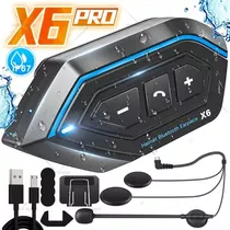 Audífonos Para Casco De Motos X6 Pro Bluetooth Impermeables