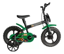 Bicicleta Infantil Aro 12 Com Rodinhas Verde Original Menino