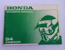 Manual De Usuario Moto Honda Xr 250 R Original Año 1994