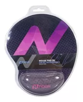 Mouse Pad Apoya Muñeca Con Gel Antideslizante Tela Noga 3d E Color Violeta Con Negro