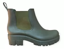 Bota Lluvia Impermeable Mujer Con Elastico Doble