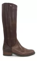 Botas Montar Cuero Vacuno Mujer Elastico Taco Bajo Rimini 