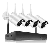 Kit 4 Cámaras Seguridad Wifi Vigilancia Inalámbrico Ip 1tera