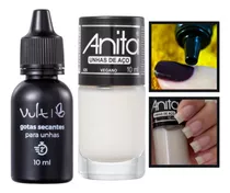 Gotas Secantes Seca Esmalte Em 2 Minutos + Base Unhas De Aço