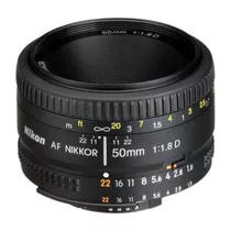 Lente Nikon Camara Af 50mm F/1.8d Filtros De 52 Mm Y Hr-2 