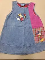 Lindo Vestido De Niña Talla 4 Marca Disney, Jeans Y Pana