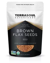 Terrasoul Superfoods Orgánica Brown Semillas De Lino, 2 Libr