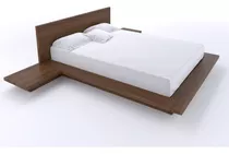 Juego Alcoba Cama Queen 160 Cm Madera Maciza Pino Canadiense