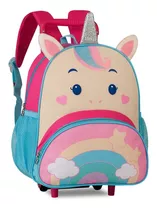 Mochila De Rodinhas Infantil Clio Pets Zoo Escolar Criança