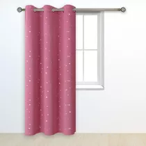 Cortina Niña Niño Semi Blackout Casatua Un Paño 140x220cm Color Rosa