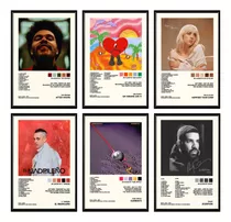 Cuadro Álbum Music Tracklist Diseño Personalizado Enmarcado