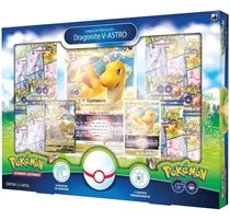 Pokémon Go Box Dragonite V-astro 8 Pacotinhos E Carta Grande