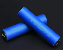 Grips Mangos Puños Silicona Manillar Risk Bicicleta Mtb Fino Color Azul