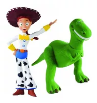 Kit Com 2 Bonecos De Apertar Para Bebê Toy Story Jessy E Rex