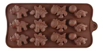 Forma Molde Silicone Dinossauro Chocolate Biscuit