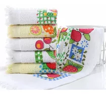 Set 12 Paños De Cocina Con Fleco Toalla Estampados X-1