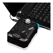 Cooler Extrator Multilaser Para Notebook Gamer Warrior Ac268 Cor Preto/azul