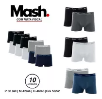  Kit C/ 10 Cuecas Mash Boxer 170.26 P/ Gg Algodão Full