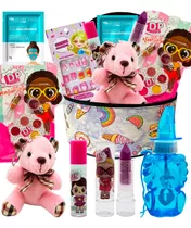 Kit Maquiagem Infantil Batom Sombra Cupcake Boneca De Brinde