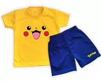 Conjunto Dryfit Niños/as Pikachu  Remera + Short 