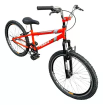 Bicicleta Aro 24 Infantil Calil Bike Menino Aero Suspensão Cor Laranja Tamanho Do Quadro Único