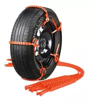 Precintos De Tracción Nieve Barro Cadenas Reutilizables X 10 Color Naranja