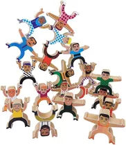 Brinquedo Educativo Jogo Os Equilibristas Madeira Equilibrio